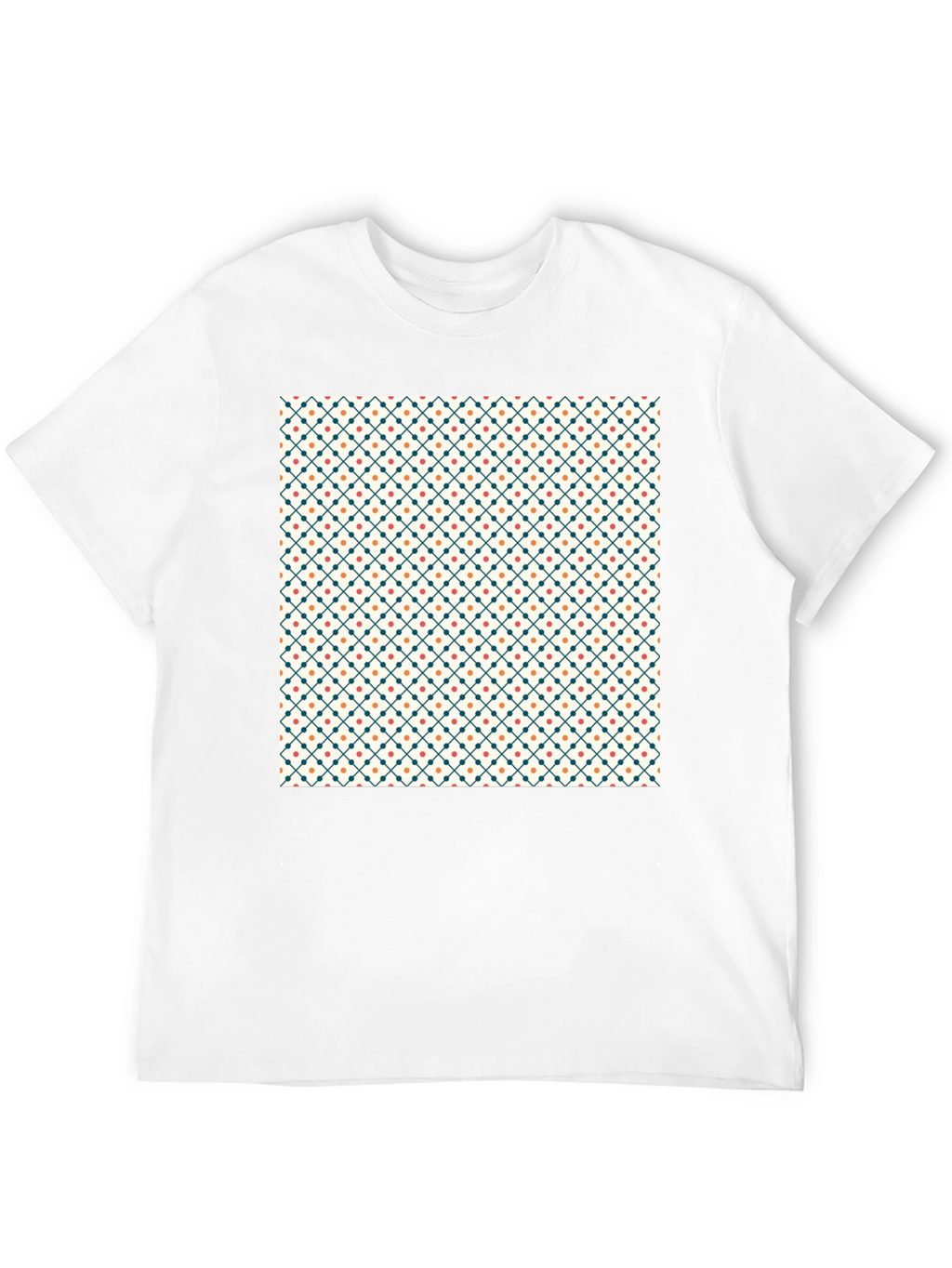 Stylish Geometric Pattern Black Tee