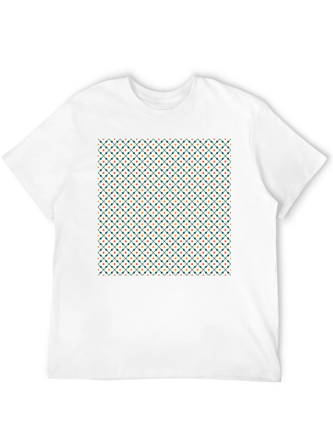 Stylish Geometric Pattern Black Tee