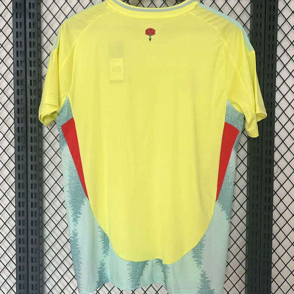 MORATA #7 Spain 1:1 Quality Away Yellow Fans Jersey 2024/25 ★★ Detail 3