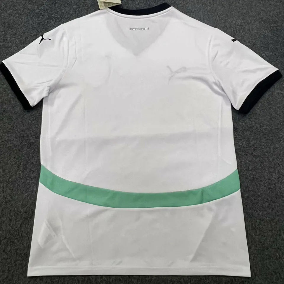 2024/25 Austria Away White Fans Soccer Jersey Detail 1
