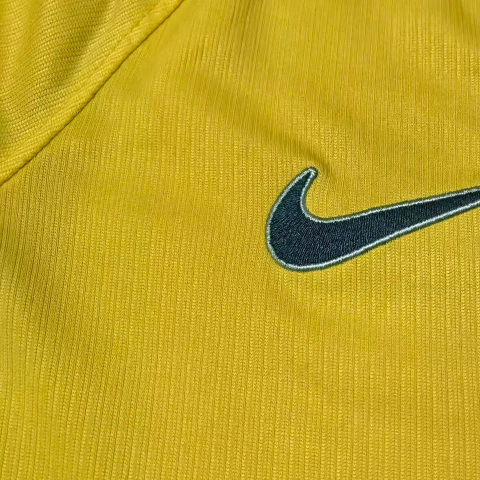 2026/27 Brazil Home Yellow Fans Long Sleeve Soccer Jersey Detail 3