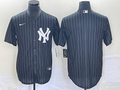 Men's New York Yankees Black Alternate Blank Jerseys