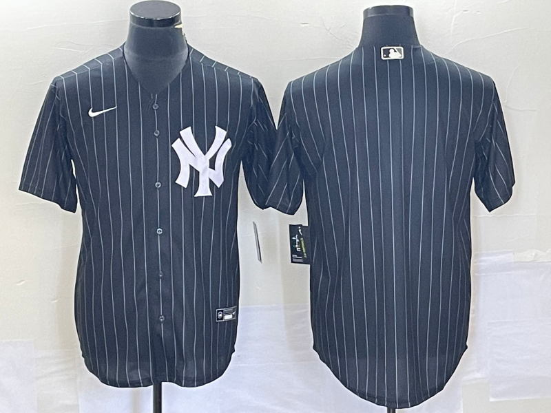 Men's New York Yankees Black Alternate Blank Jerseys