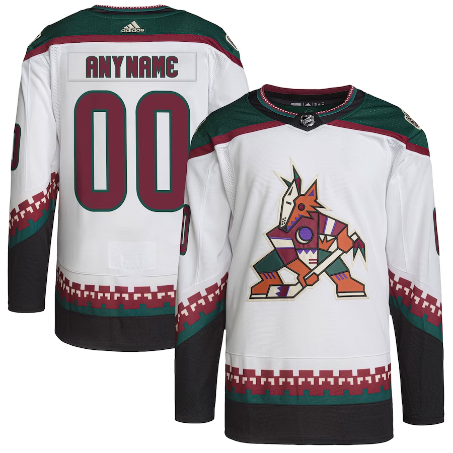 Men's Arizona Coyotes White Primegreen Authentic Pro Custom Jerseys