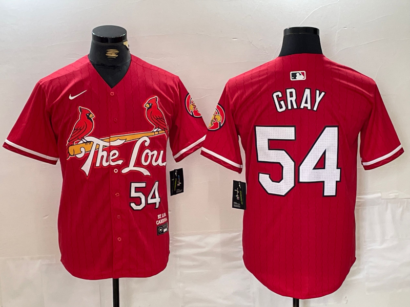 Men's St. Louis Cardinals Sonny Gray #54 Red 2024 City Connect Limited Player Jerseys