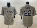 Men's New York Yankees Juan Soto #22 Gray Game Player Jerseys