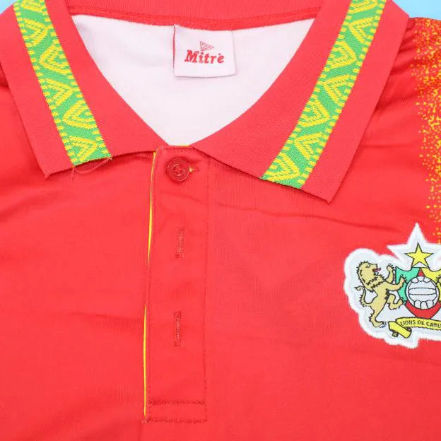 1994 Cameroun Home Retro Soccer Jersey Detail 2