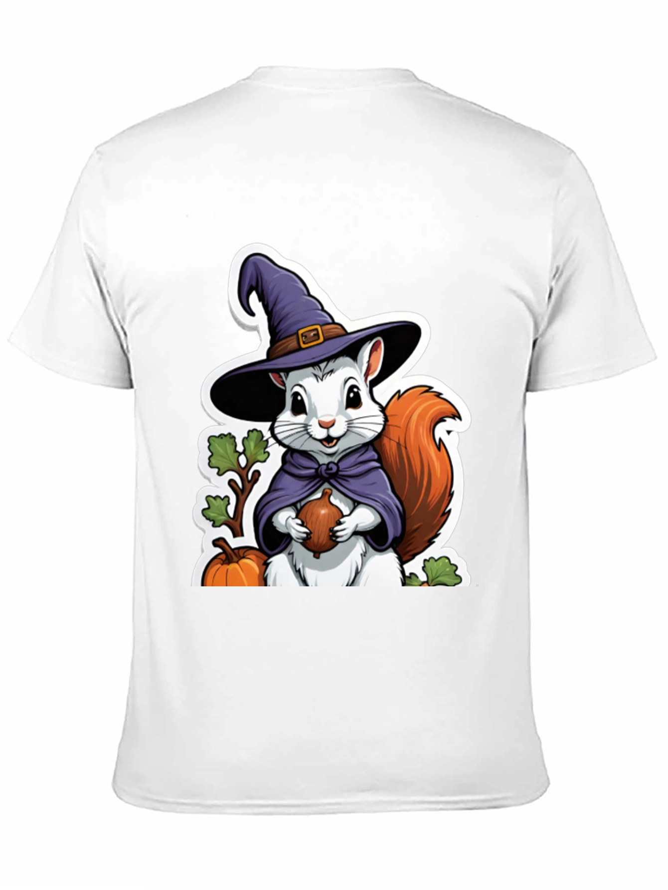 Whimsical Squirrel Witch T-Shirt