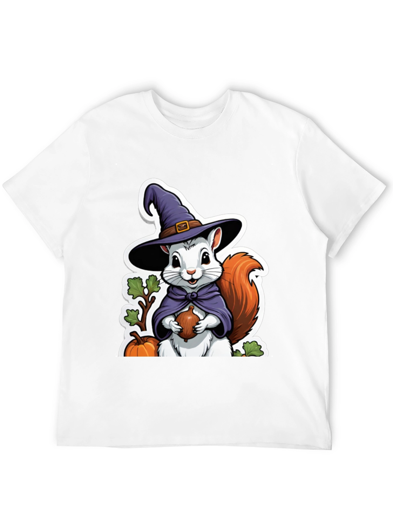 Whimsical Squirrel Witch T-Shirt