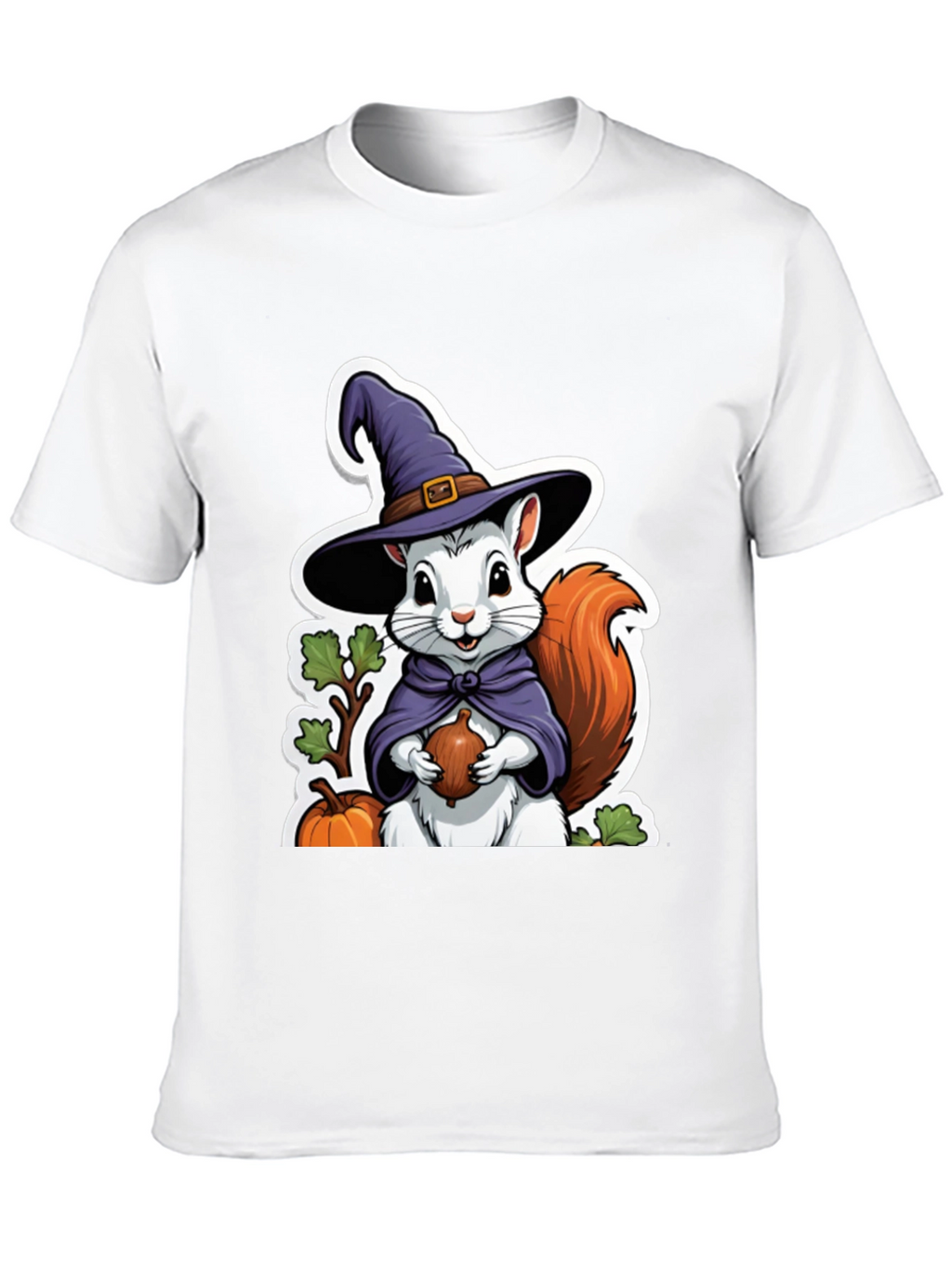Whimsical Squirrel Witch T-Shirt