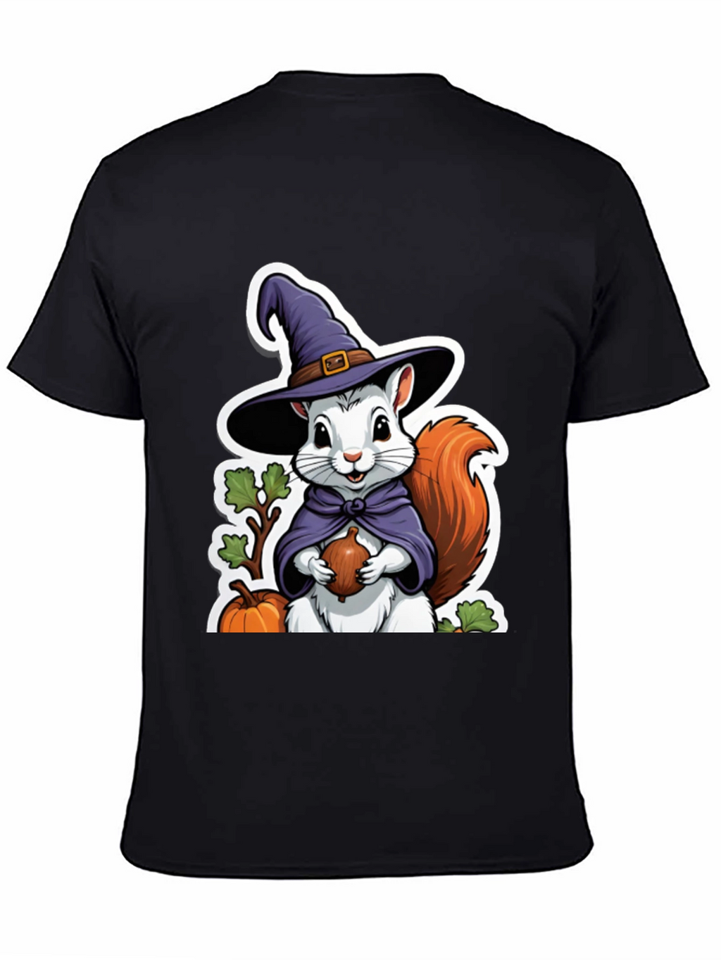 Whimsical Squirrel Witch T-Shirt