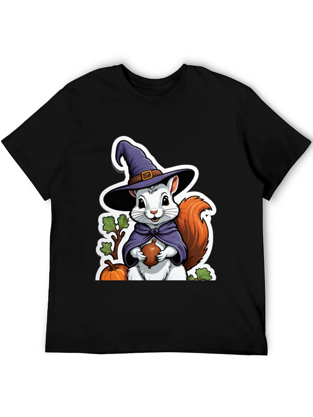 Whimsical Squirrel Witch T-Shirt