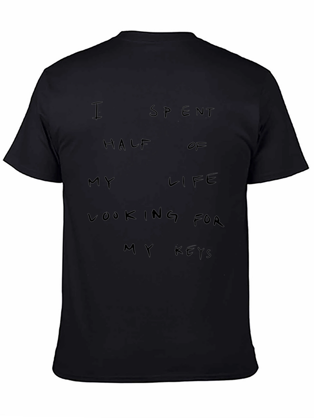 Humorous My Keys Black Graphic Tee