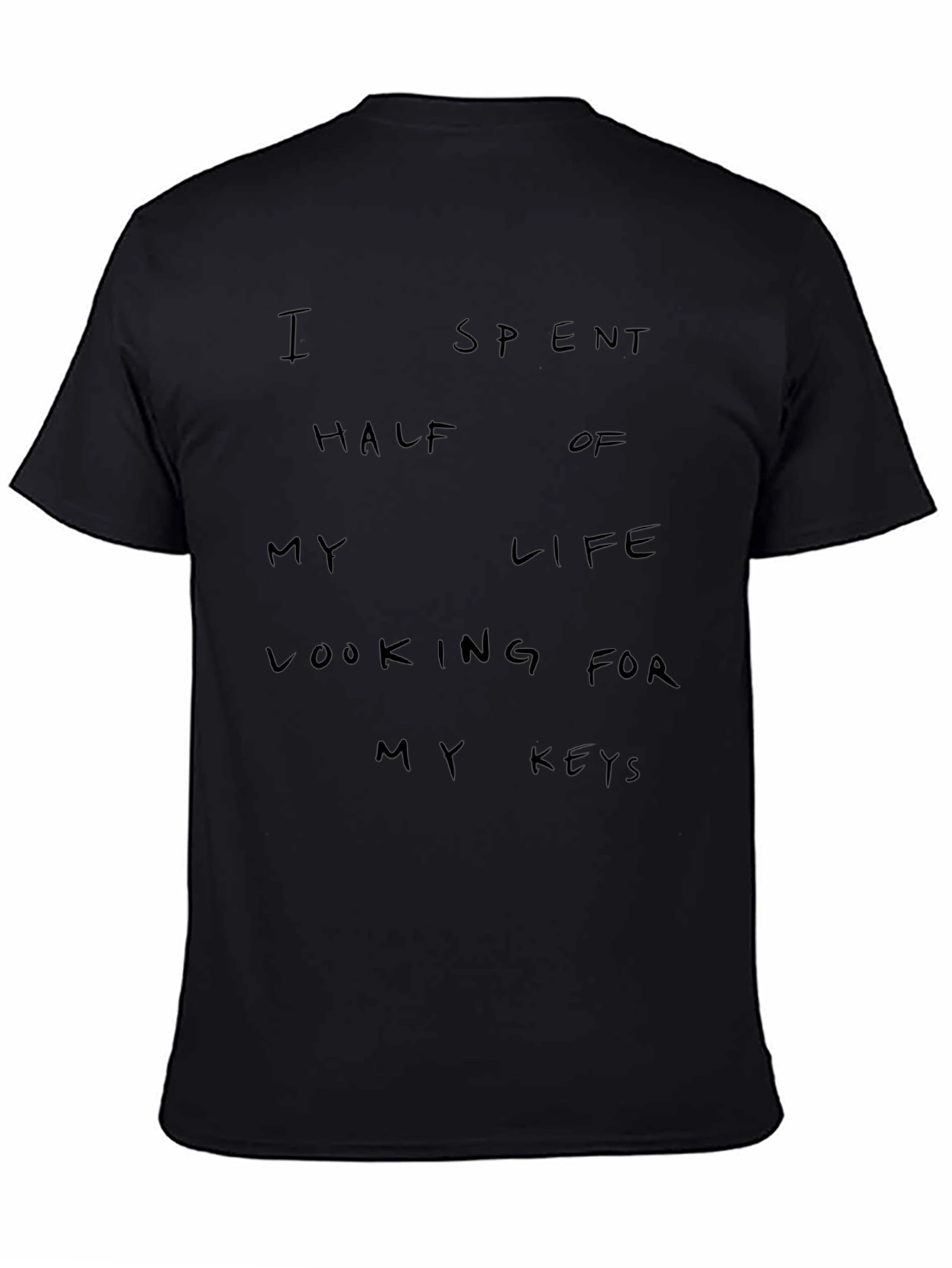 Humorous My Keys Black Graphic Tee