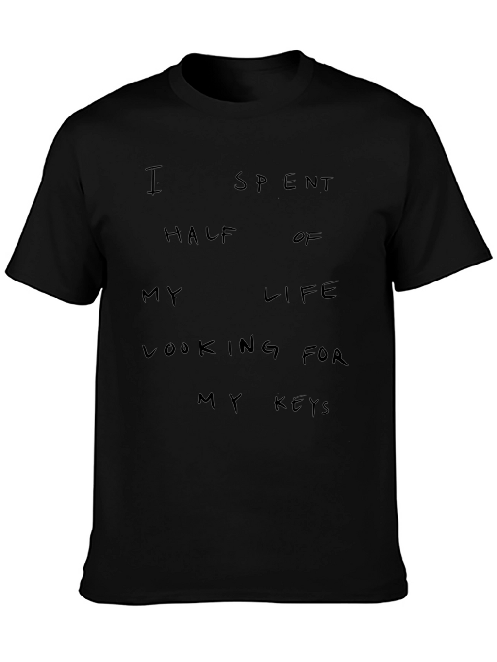 Humorous My Keys Black Graphic Tee