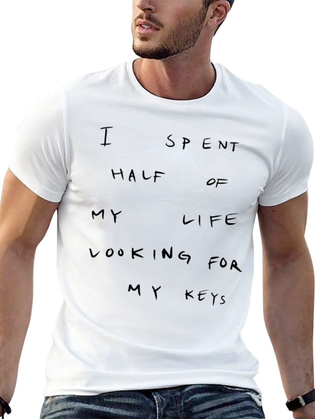Humorous My Keys Black Graphic Tee