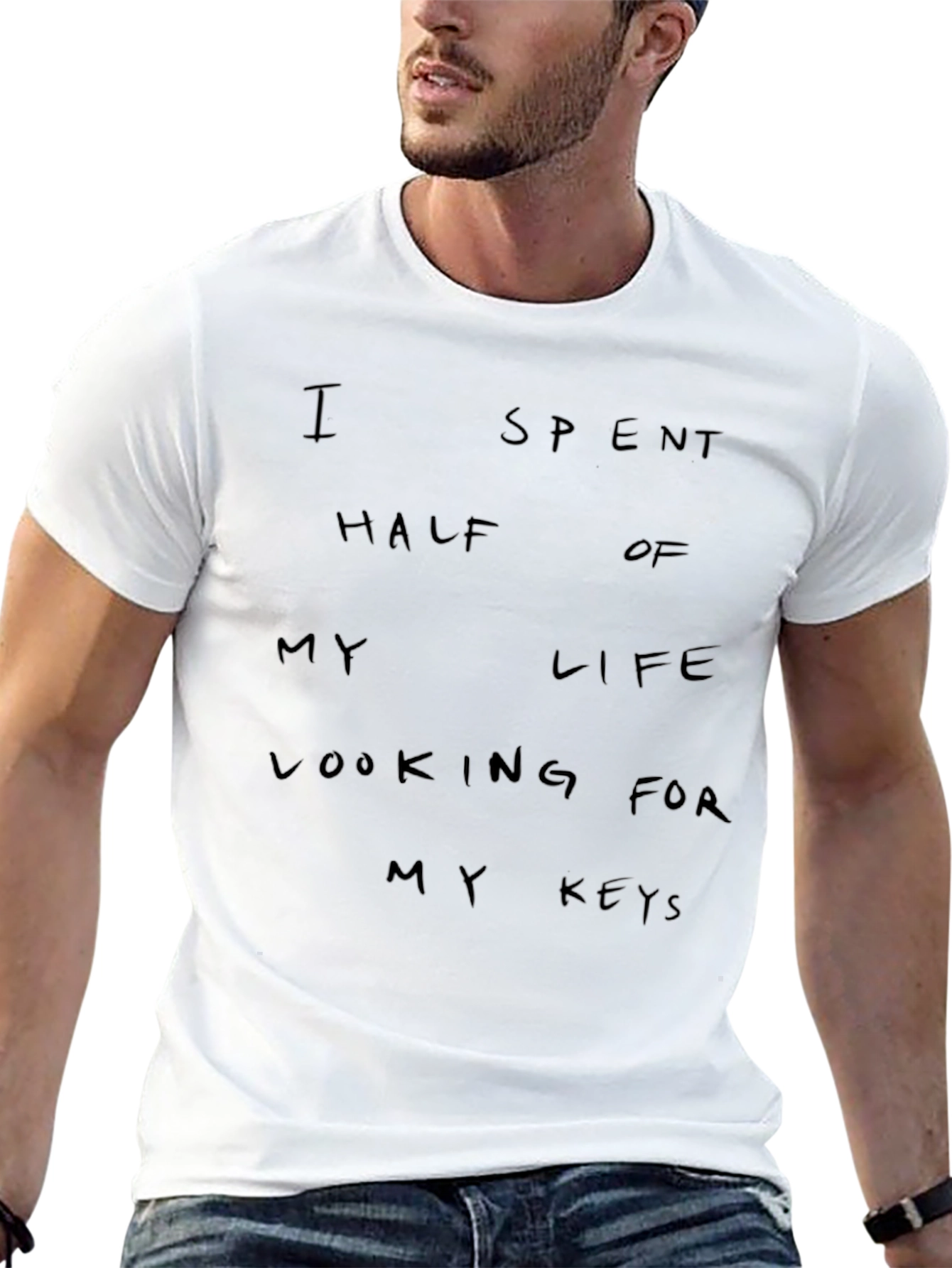 Humorous My Keys Black Graphic Tee