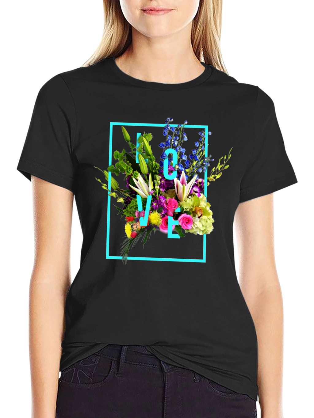 Floral Love T-Shirt - Trendy Graphic Tee