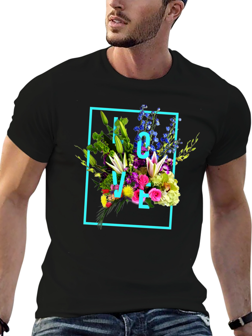 Floral Love T-Shirt - Trendy Graphic Tee