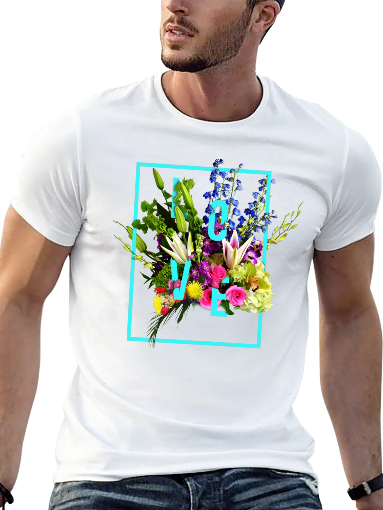 Floral Love T-Shirt - Trendy Graphic Tee