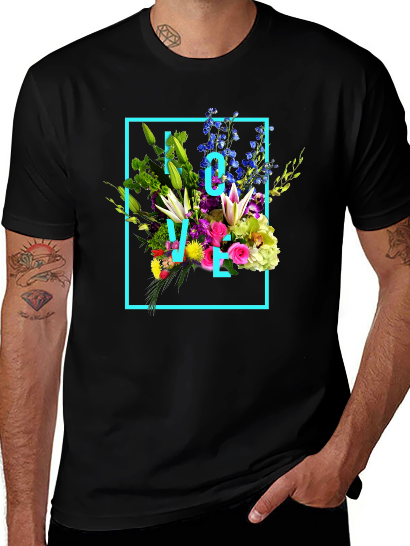 Floral Love T-Shirt - Trendy Graphic Tee