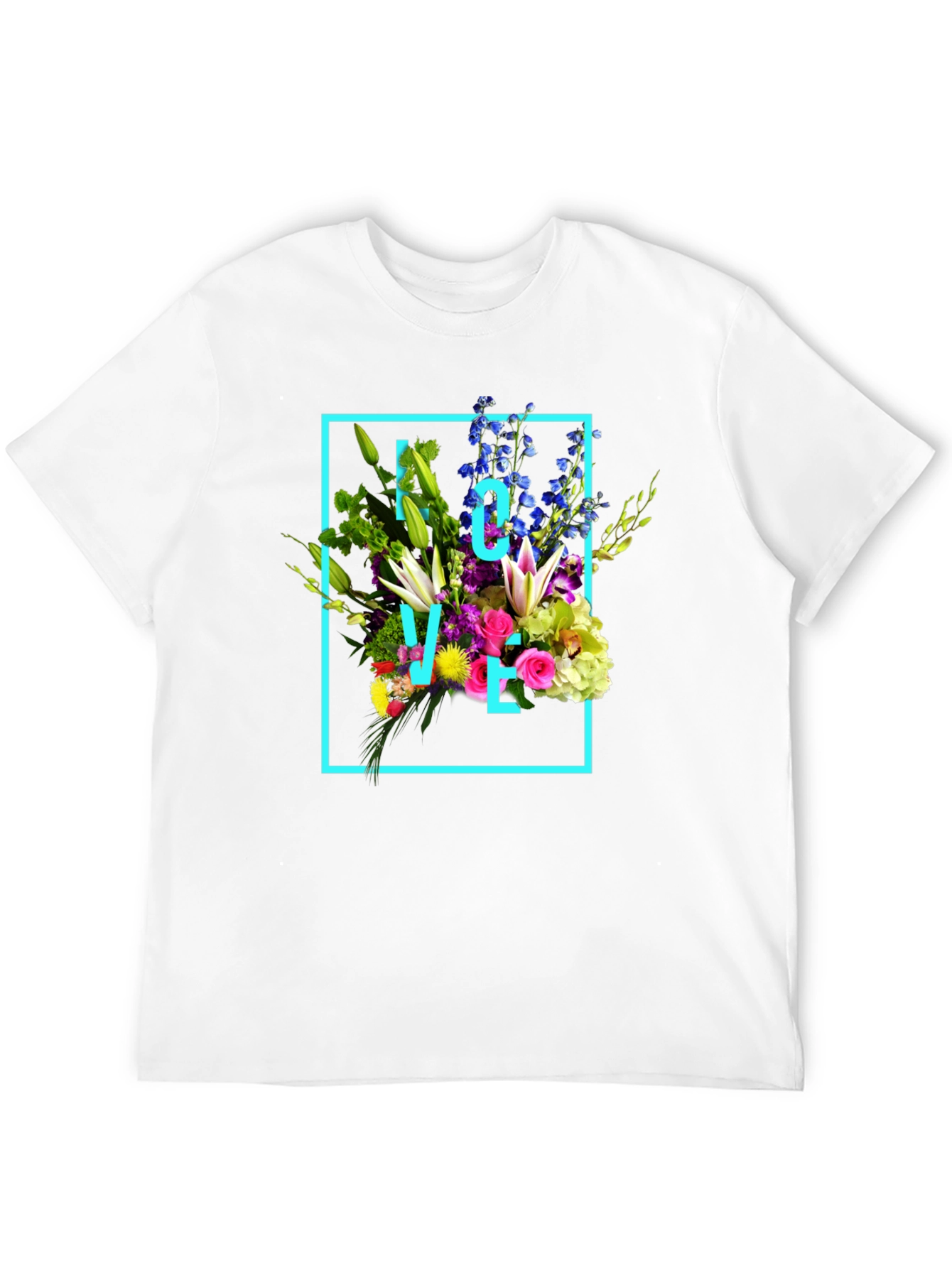 Floral Love T-Shirt - Trendy Graphic Tee