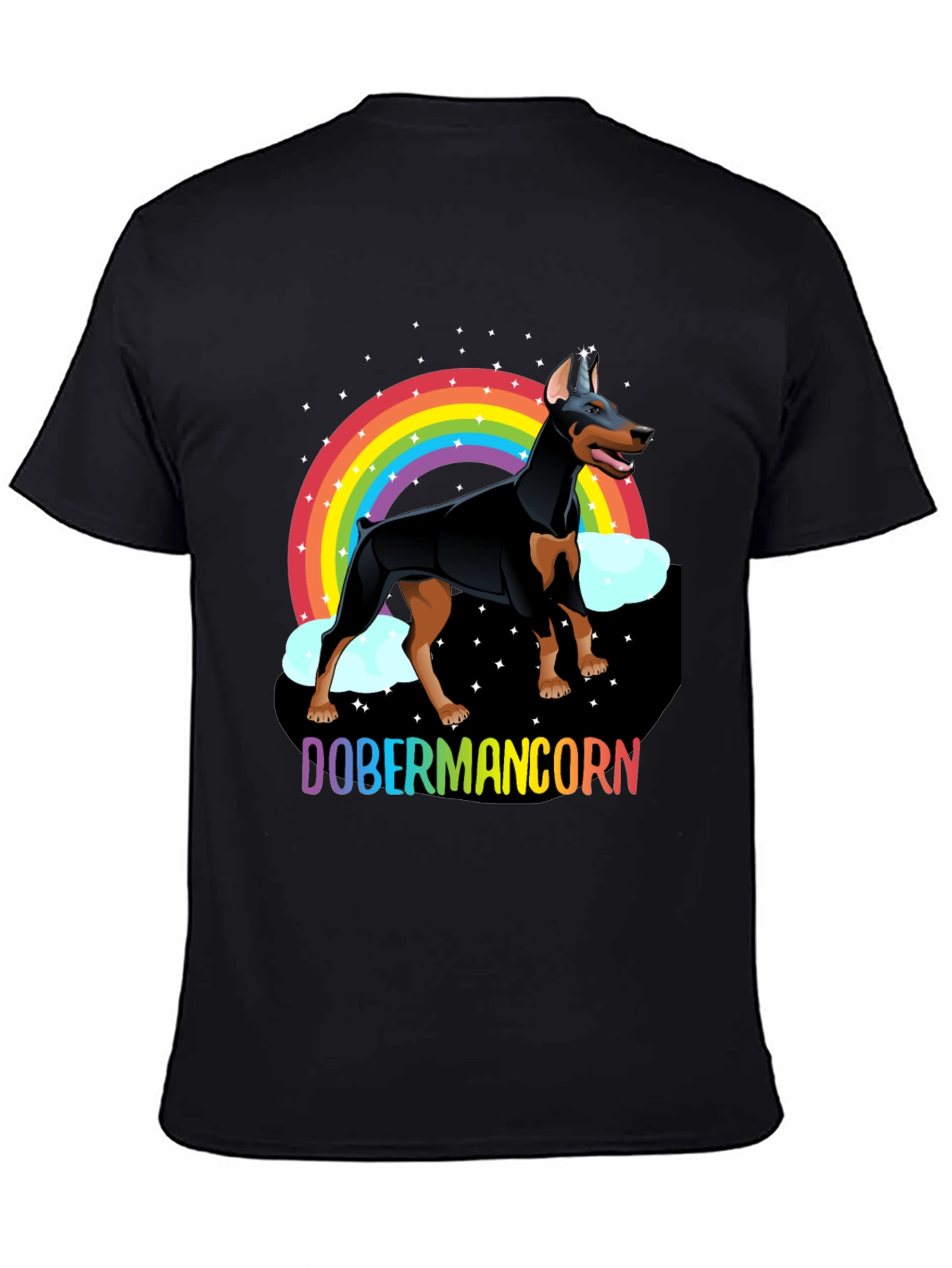 Dobermancorn T-Shirt - Rainbow Doberman Unicorn Dog Tee