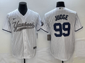 Men's New York Yankees Aaron Judge #99 White Game Jerseys Joint Edition