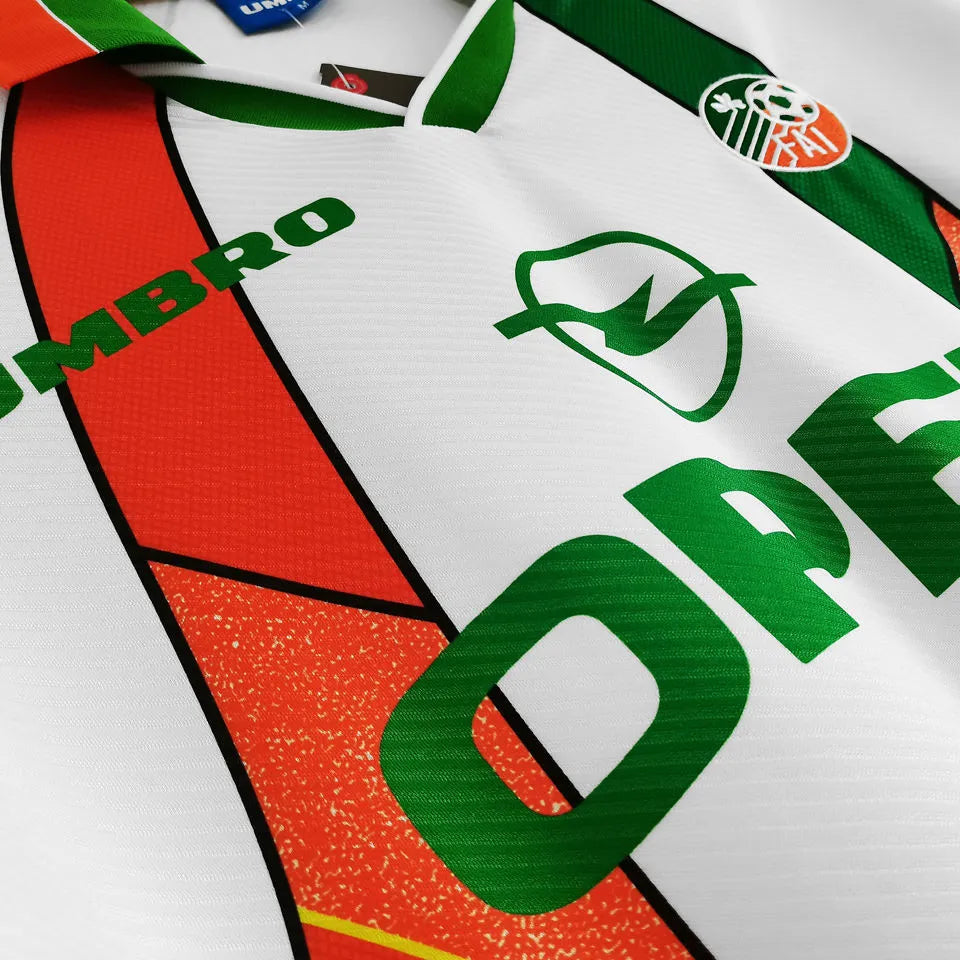 1994/96 Ireland Away White Retro Soccer Jersey Detail 3