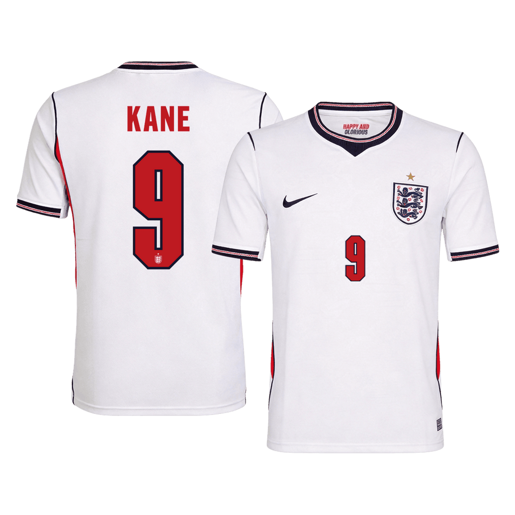 KANE #9 England Home Soccer Jersey World Cup 2026 White Front