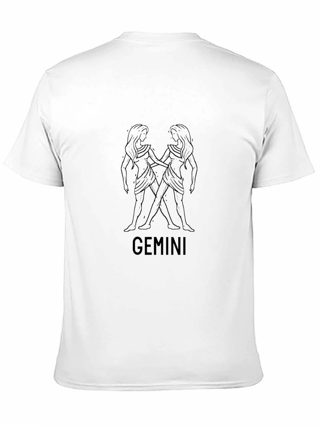 Gemini Zodiac T-Shirt Black Graphic Tee