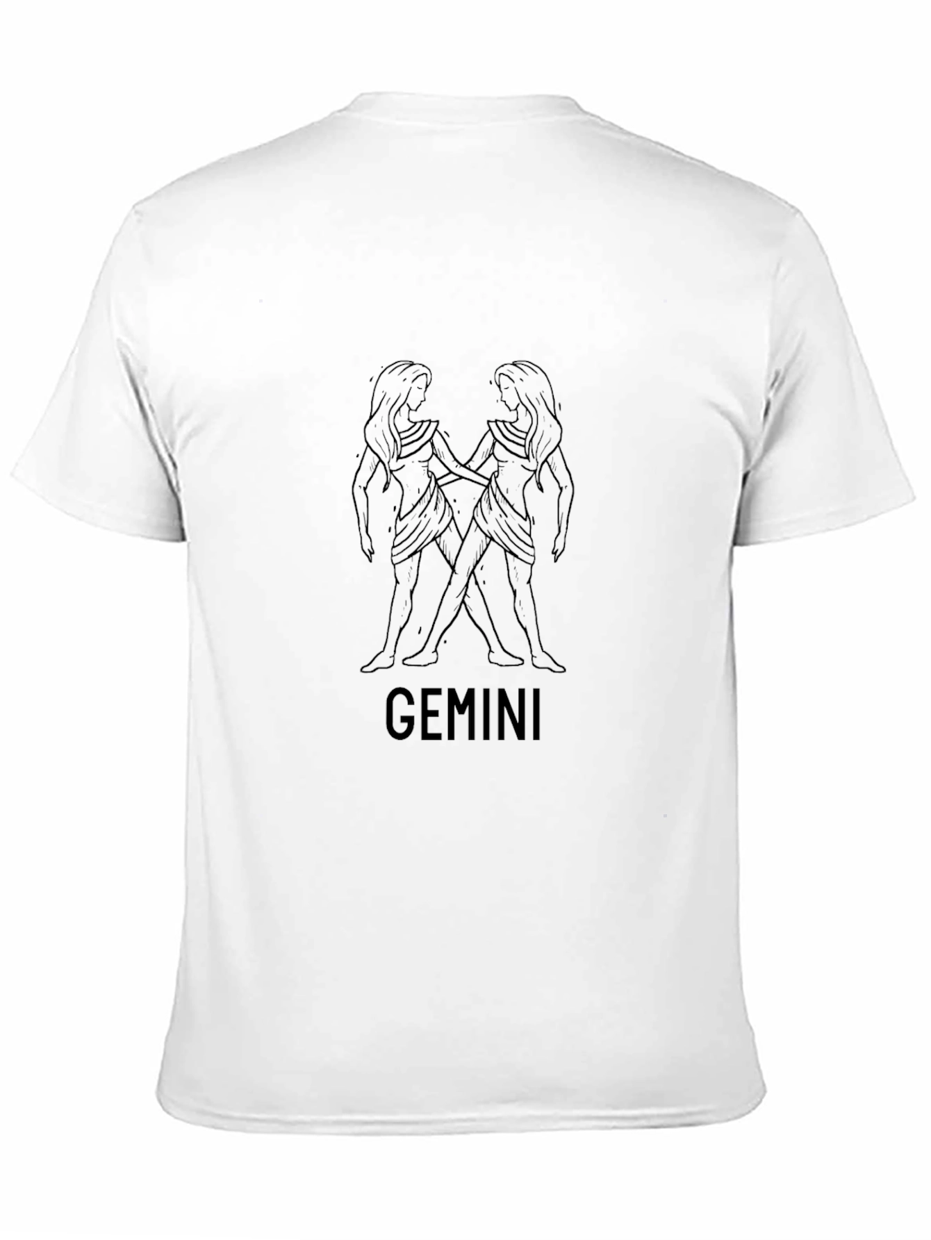 Gemini Zodiac T-Shirt Black Graphic Tee
