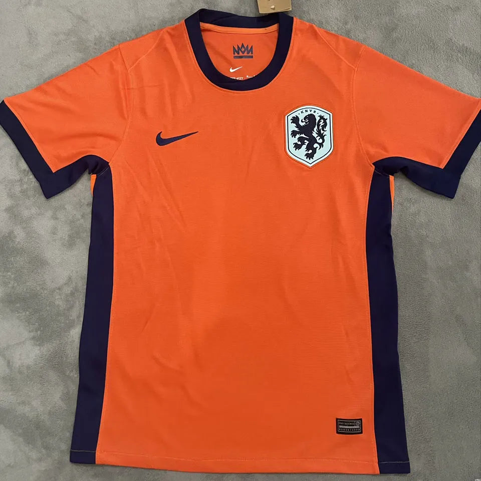 VIRGIL #4 NL Home Orange Fans Soccer Jersey 2024/25 ★★ Detail 2