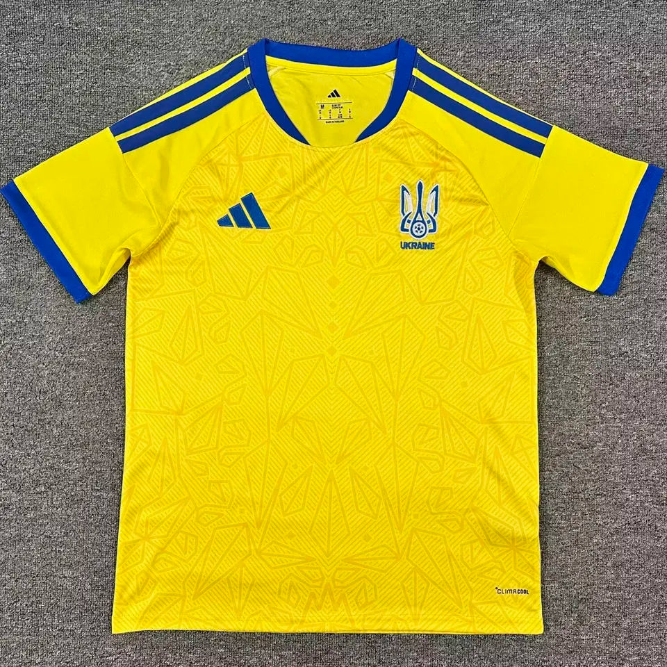 2026/27 Ukraine Home Yellow Fans Soccer Jersey Front