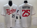 Men's Minnesota Twins Byron Buxton #25 White Home Replica Player Jerseys