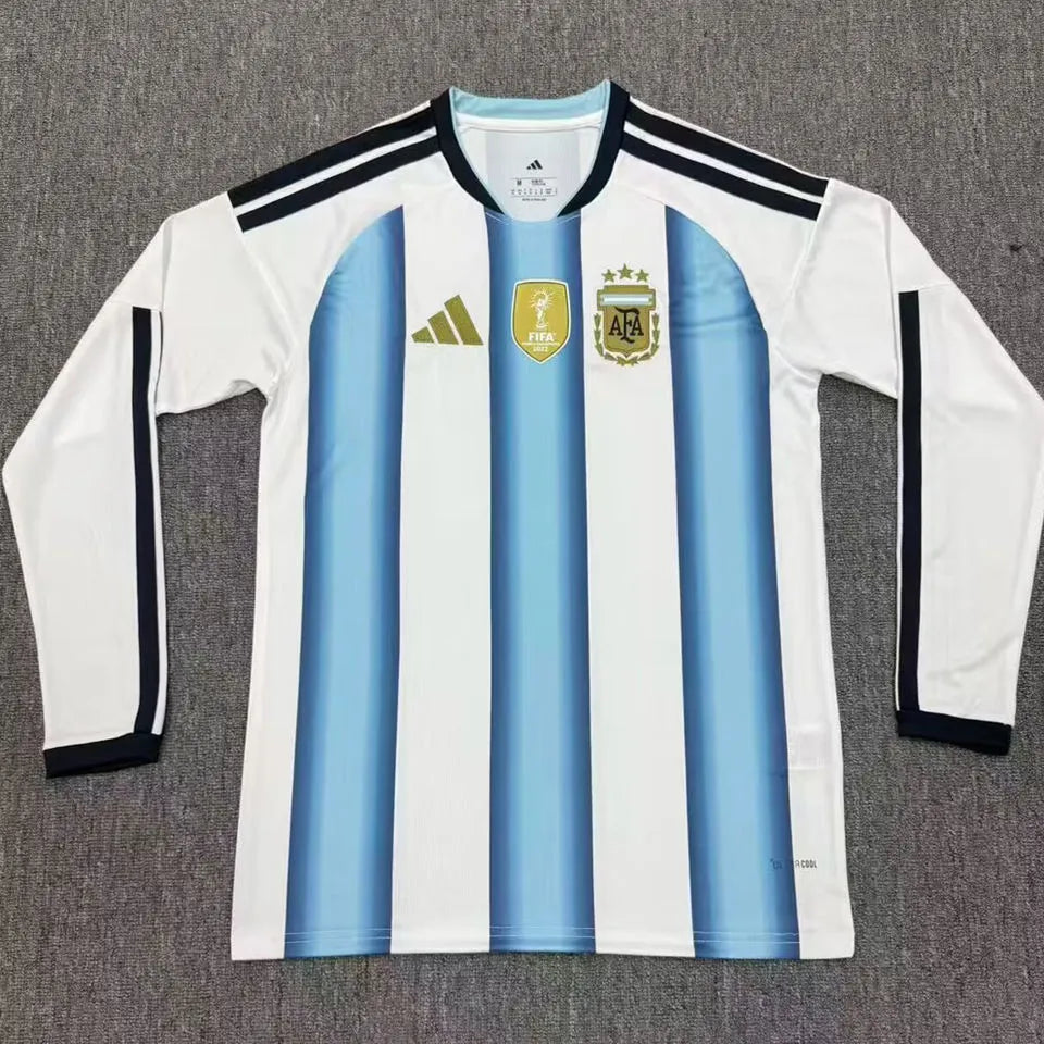 2026/27 Argentina Home Fans Long Sleeve Soccer Jersey 背上有1893 Front