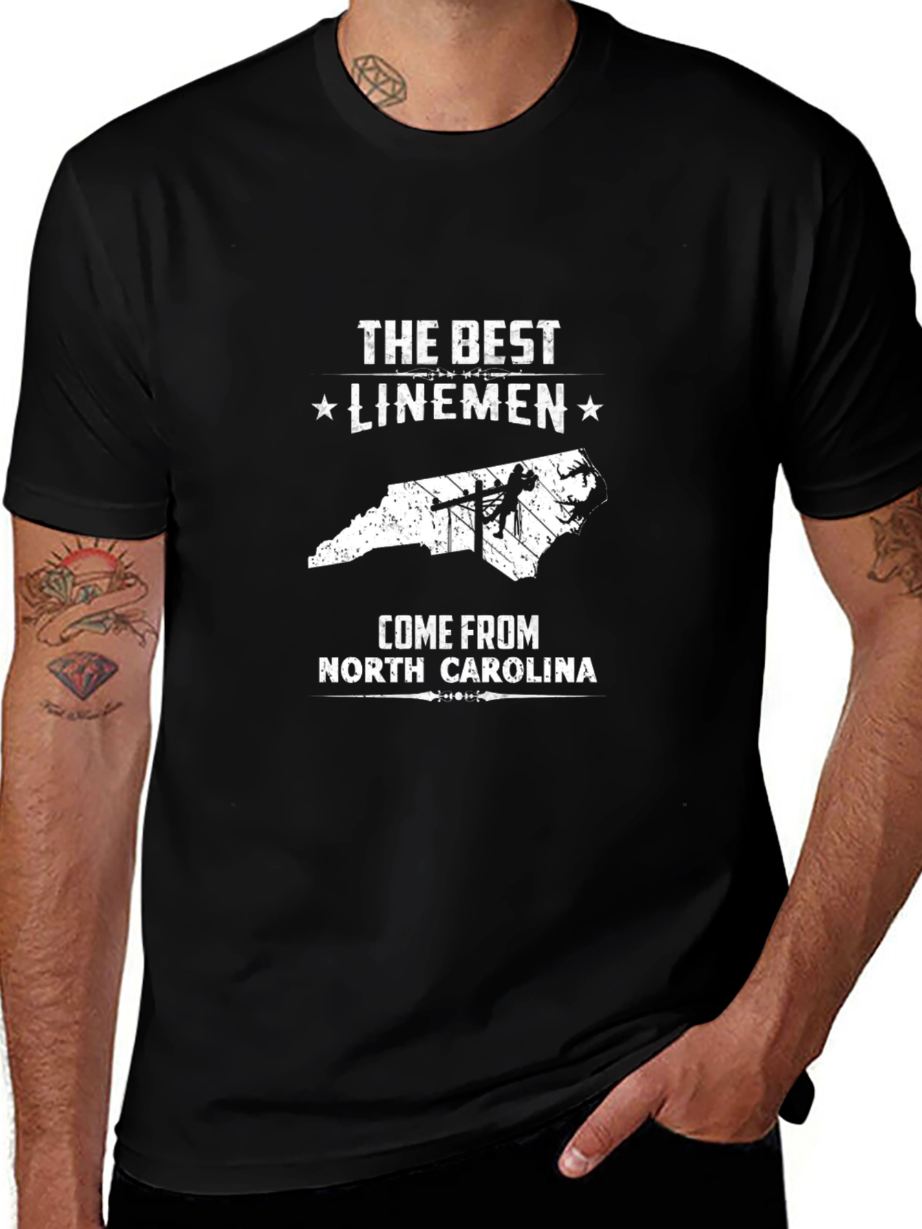 Best Linemen North Carolina Graphic Tee