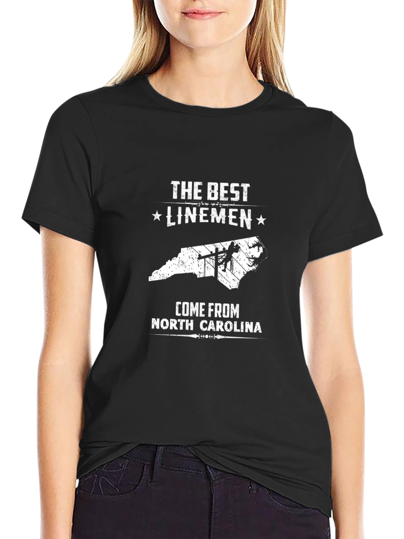 Best Linemen North Carolina Graphic Tee