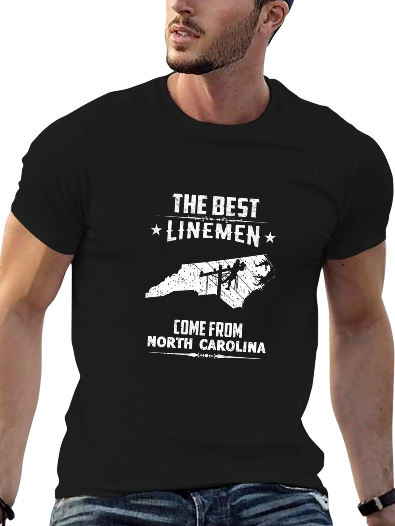 Best Linemen North Carolina Graphic Tee