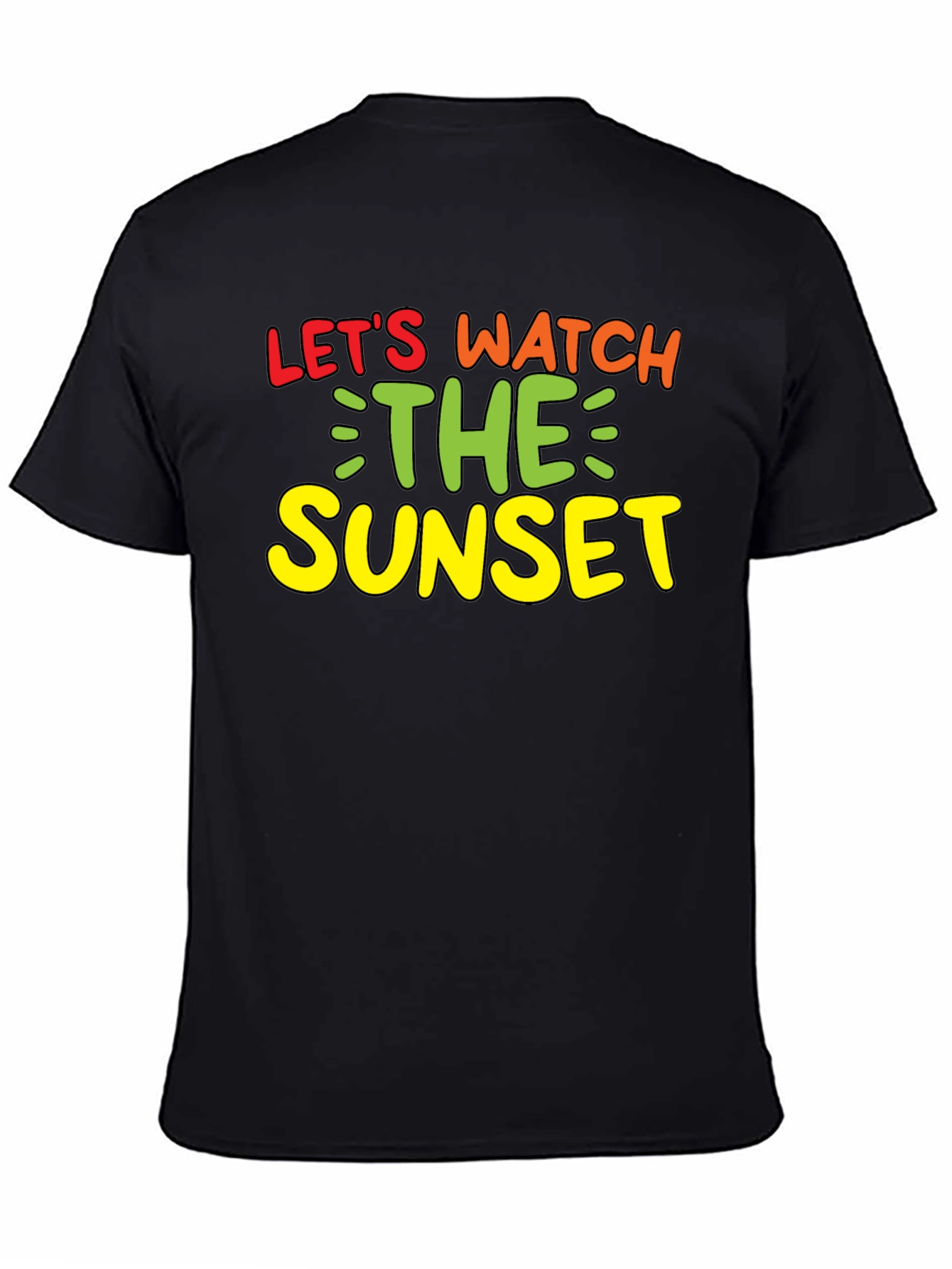 Lets Watch the Sunset Black Graphic Tee
