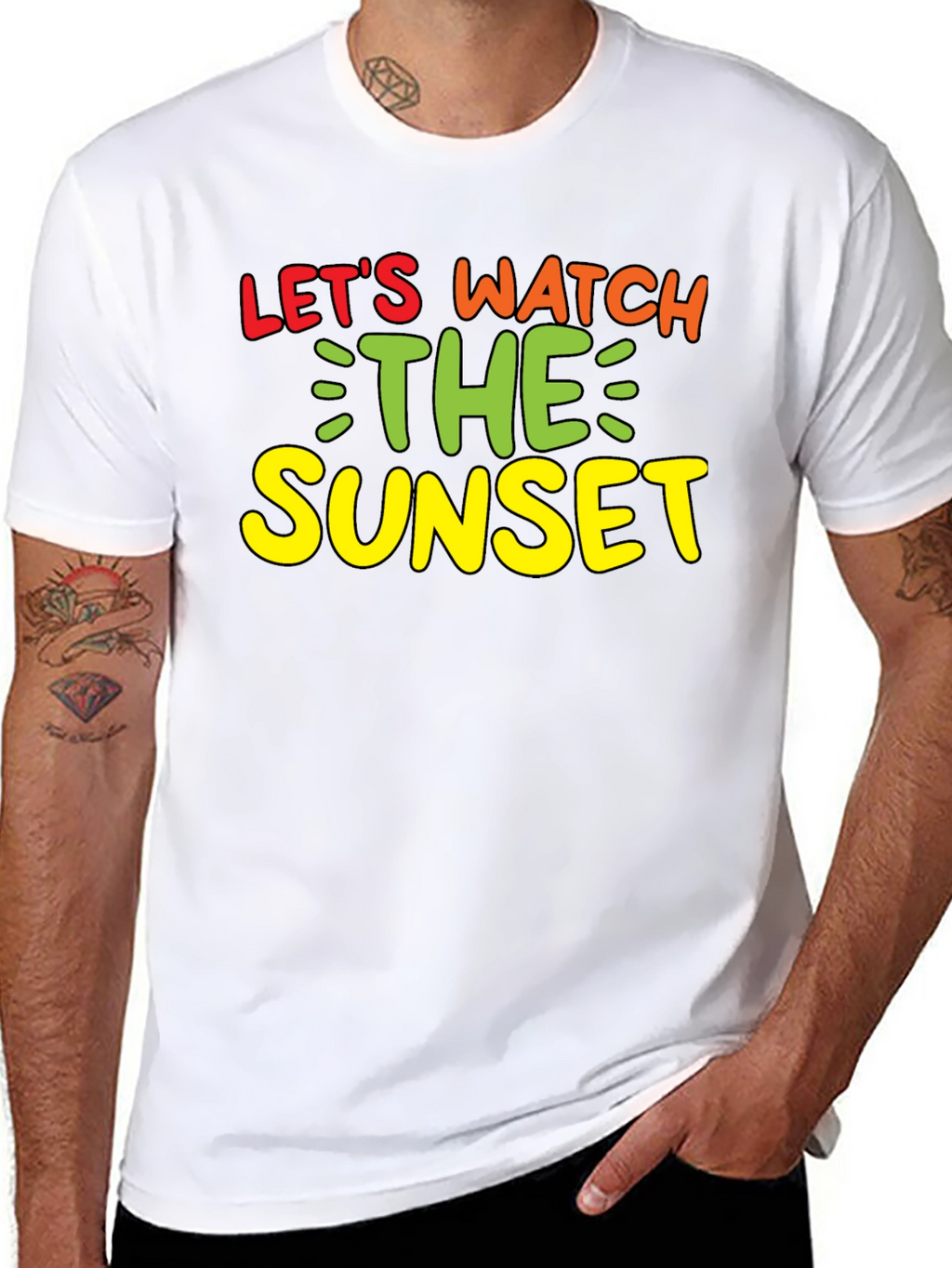 Lets Watch the Sunset Black Graphic Tee