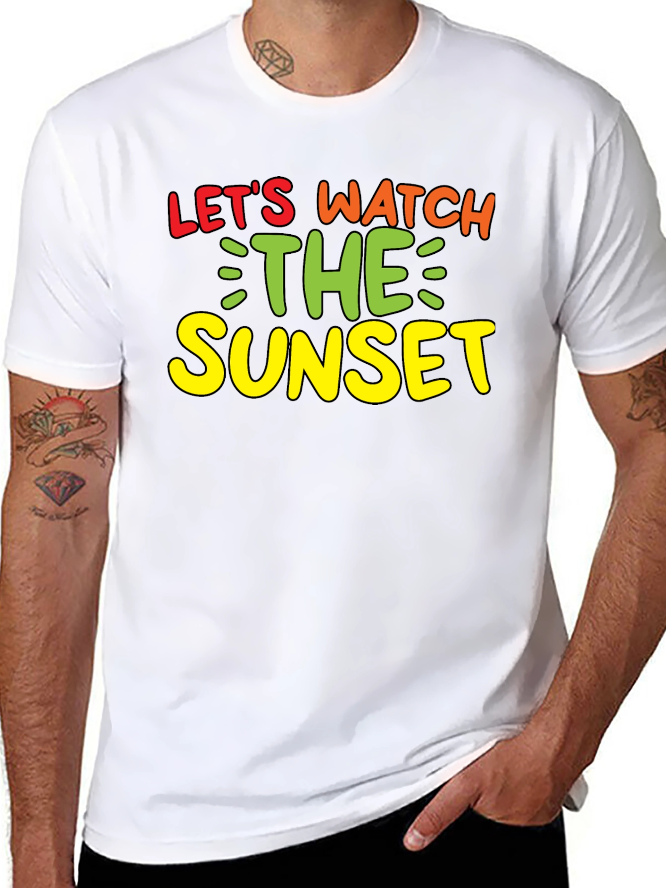 Lets Watch the Sunset Black Graphic Tee