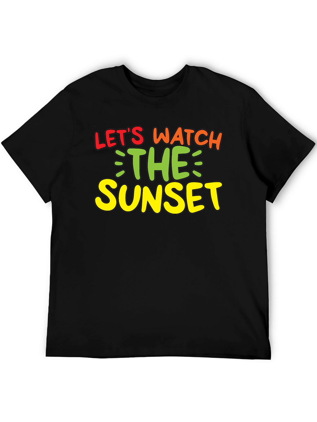 Lets Watch the Sunset Black Graphic Tee
