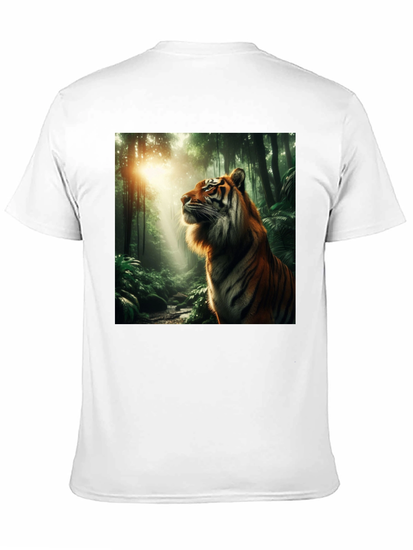 Tiger Jungle Graphic Tee - Black Cotton T-Shirt