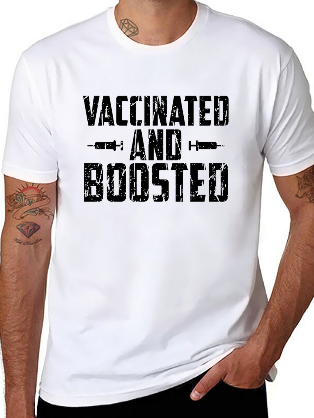 Vaccinated and Boosted T-Shirt - Pandemic Humor