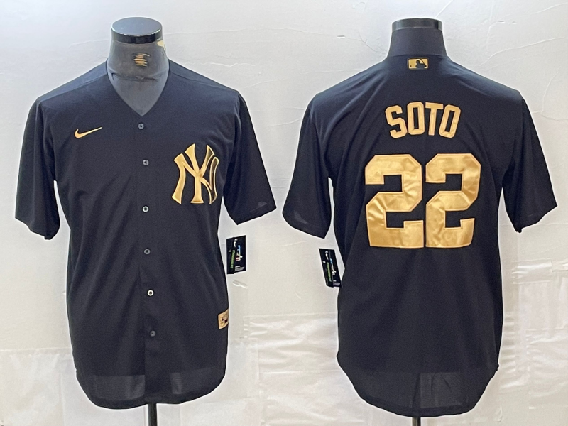 Men's New York Yankees Juan Soto #22 Black Limited Player Jerseys