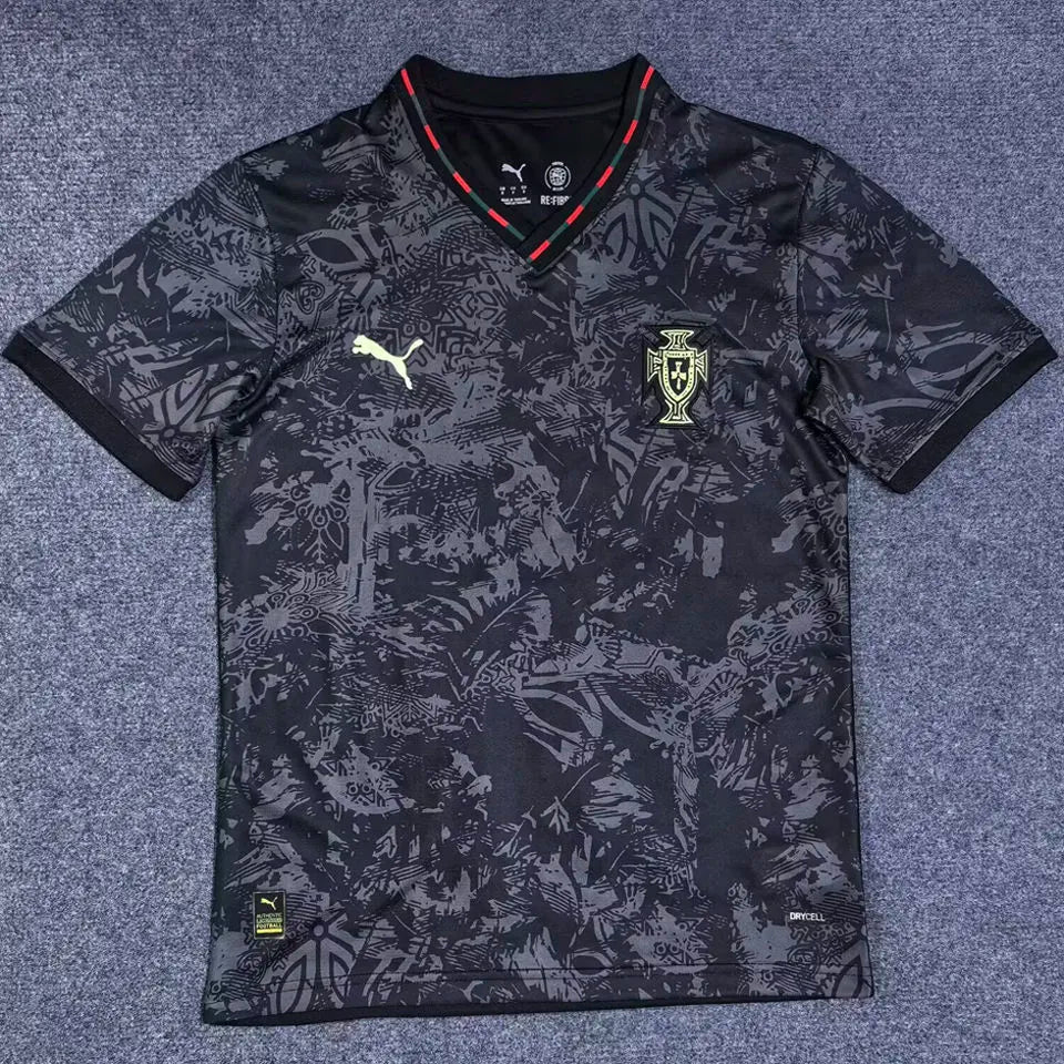 2026 Portugal Special Edition Black Fans Soccer Jersey 心形领 Front