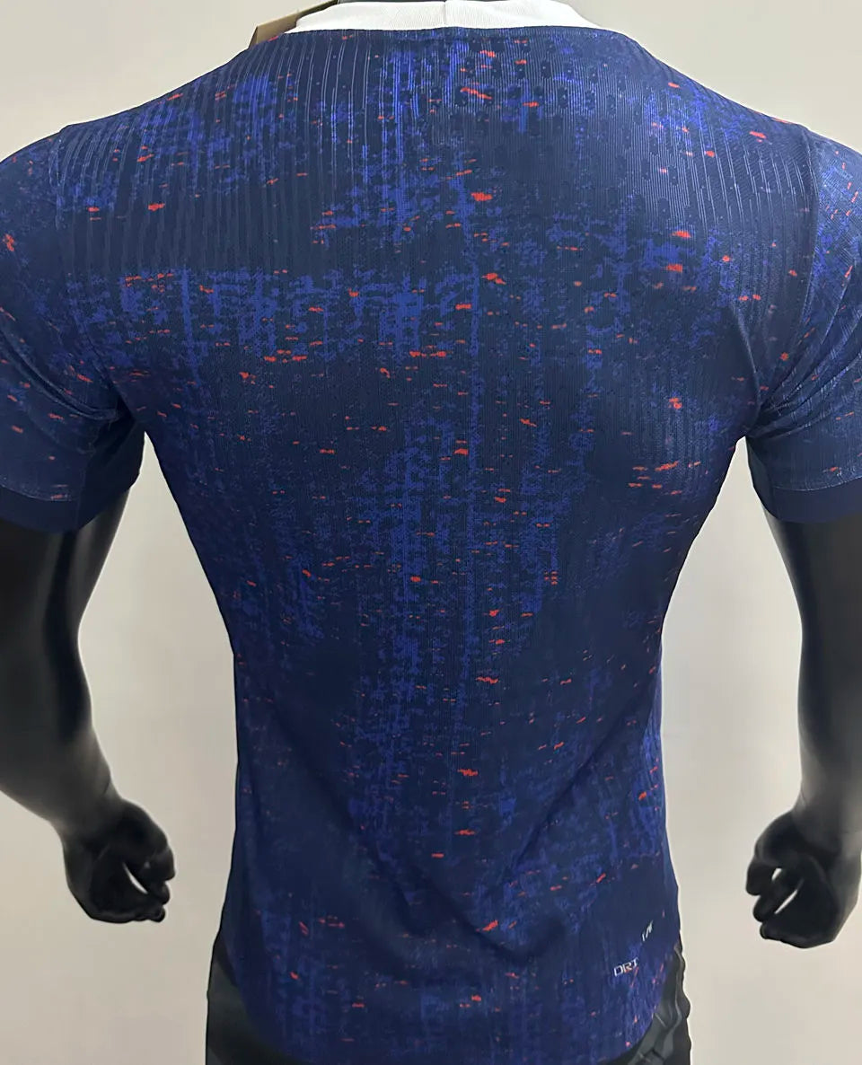 2025/26 France Home Blue Player Version Soccer Jersey Back