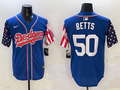Men's Los Angeles Dodgers Mookie Betts #50 Royal Player Jerseys
