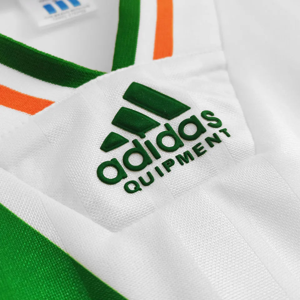 1992/1994 Ireland Away White Retro Soccer Jersey Detail 4